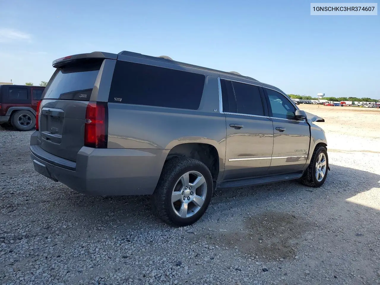 2017 Chevrolet Suburban C1500 Lt VIN: 1GNSCHKC3HR374607 Lot: 61596786