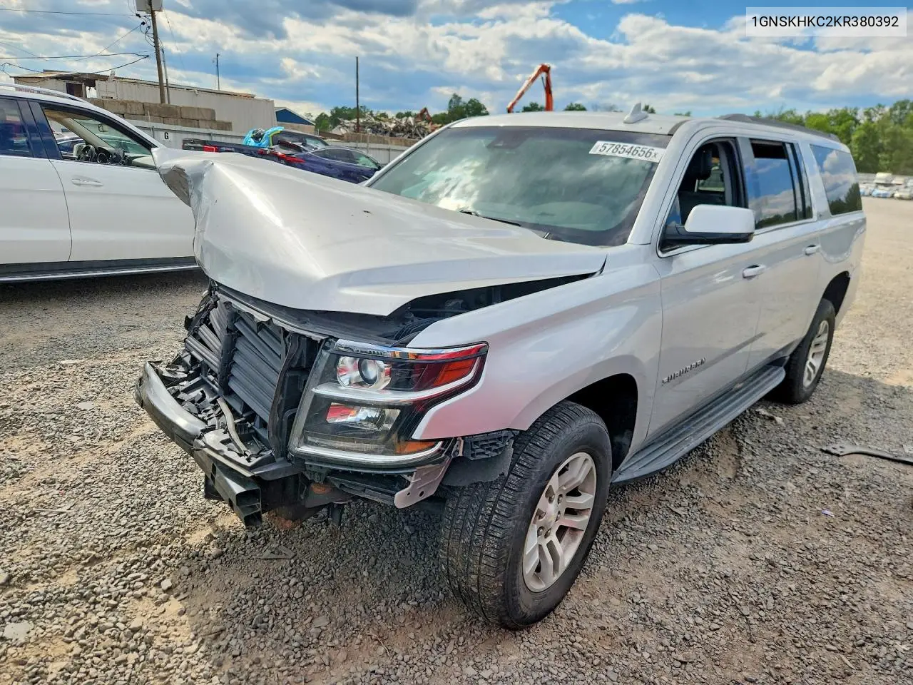 2019 Chevrolet Suburban K1500 Lt VIN: 1GNSKHKC2KR380392 Lot: 57854656