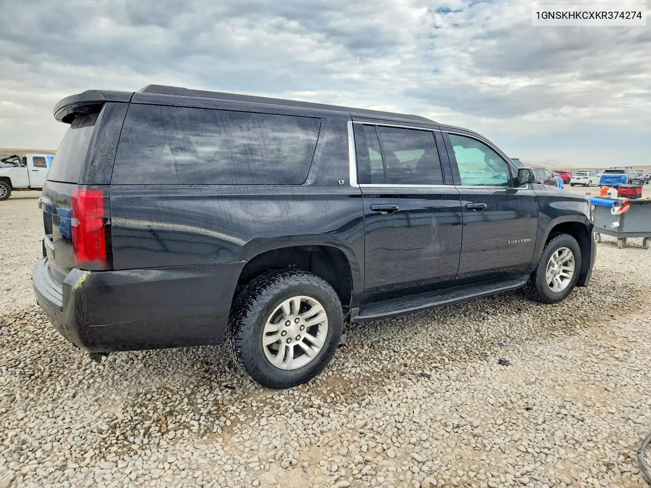 2019 Chevrolet Suburban K1500 Lt VIN: 1GNSKHKCXKR374274 Lot: 62009396