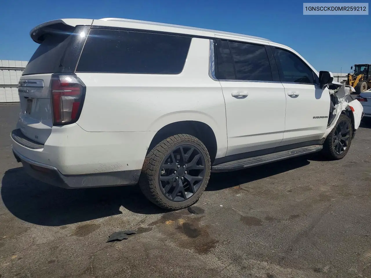 2021 Chevrolet Suburban C1500 Lt VIN: 1GNSCCKD0MR259212 Lot: 60020976