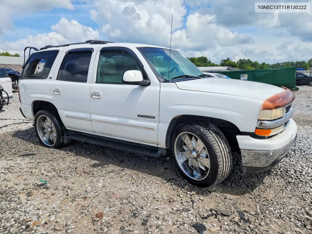 2001 Chevrolet Tahoe C1500 VIN: 1GNEC13T11R130222 Lot: 61157536
