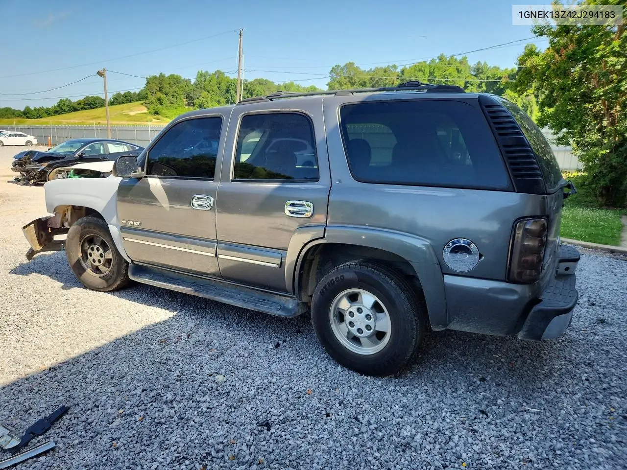2002 Chevrolet Tahoe K1500 VIN: 1GNEK13Z42J294183 Lot: 58718986
