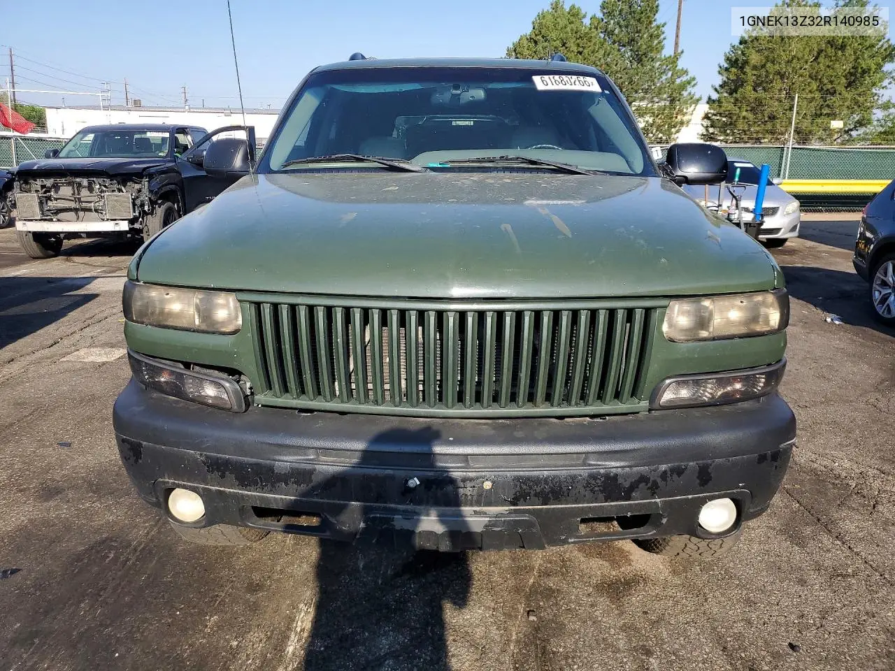 2002 Chevrolet Tahoe K1500 VIN: 1GNEK13Z32R140985 Lot: 61880266
