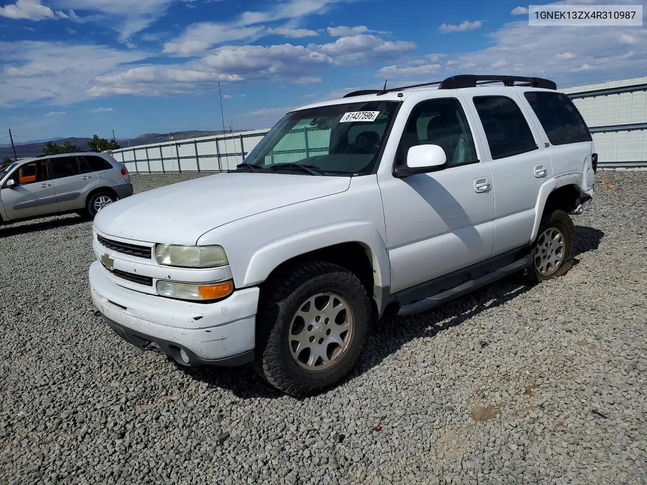 2004 Chevrolet Tahoe K1500 VIN: 1GNEK13ZX4R310987 Lot: 61437596