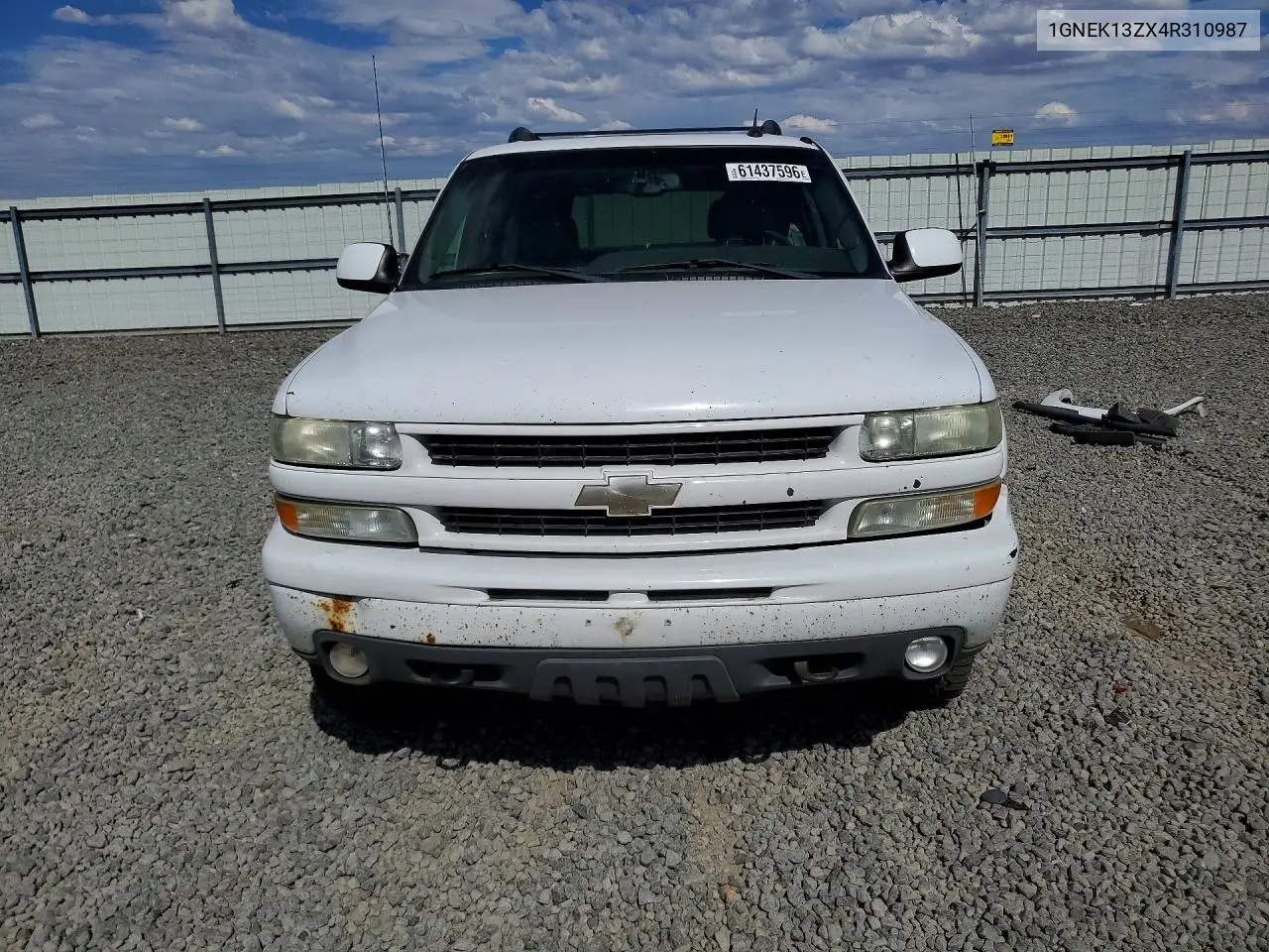 2004 Chevrolet Tahoe K1500 VIN: 1GNEK13ZX4R310987 Lot: 61437596