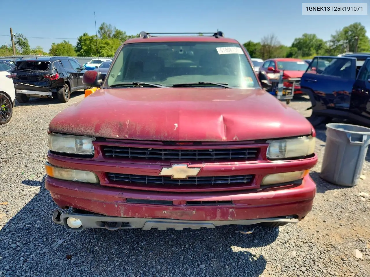 2005 Chevrolet Tahoe K1500 VIN: 1GNEK13T25R191071 Lot: 61806736