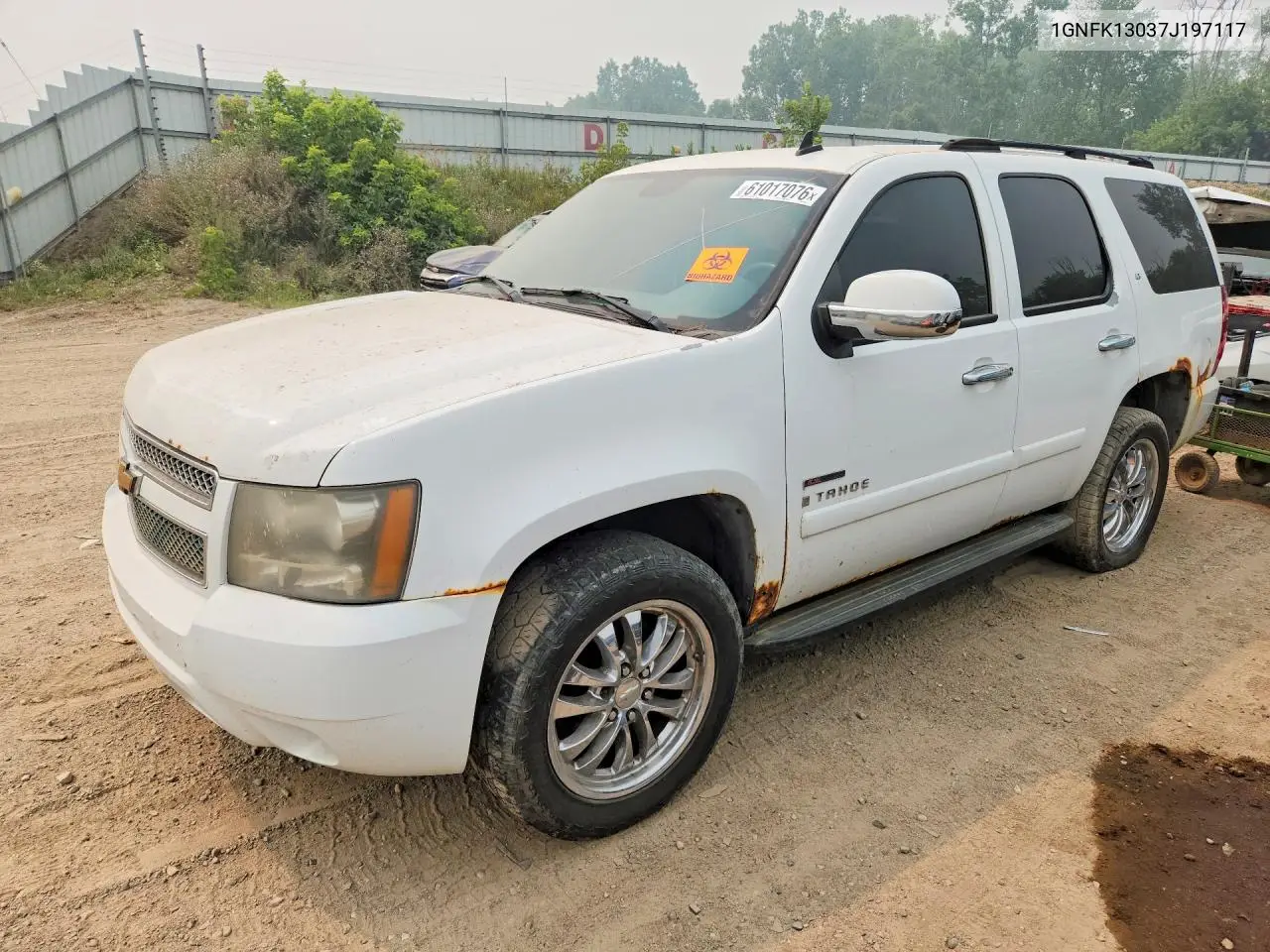 2007 Chevrolet Tahoe K1500 VIN: 1GNFK13037J197117 Lot: 61017076