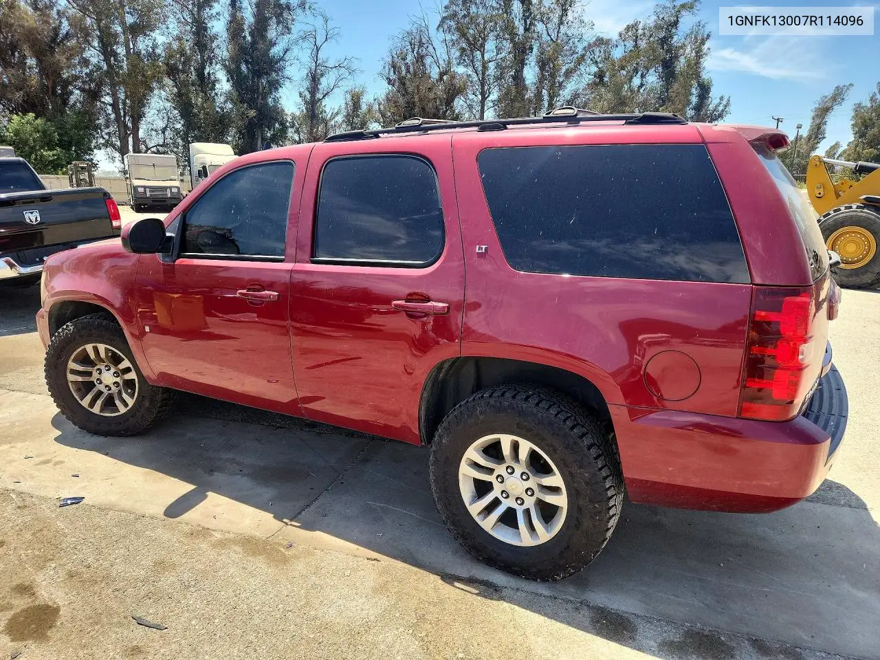 2007 Chev Tahoe VIN: 1GNFK13007R114096 Lot: 61858826
