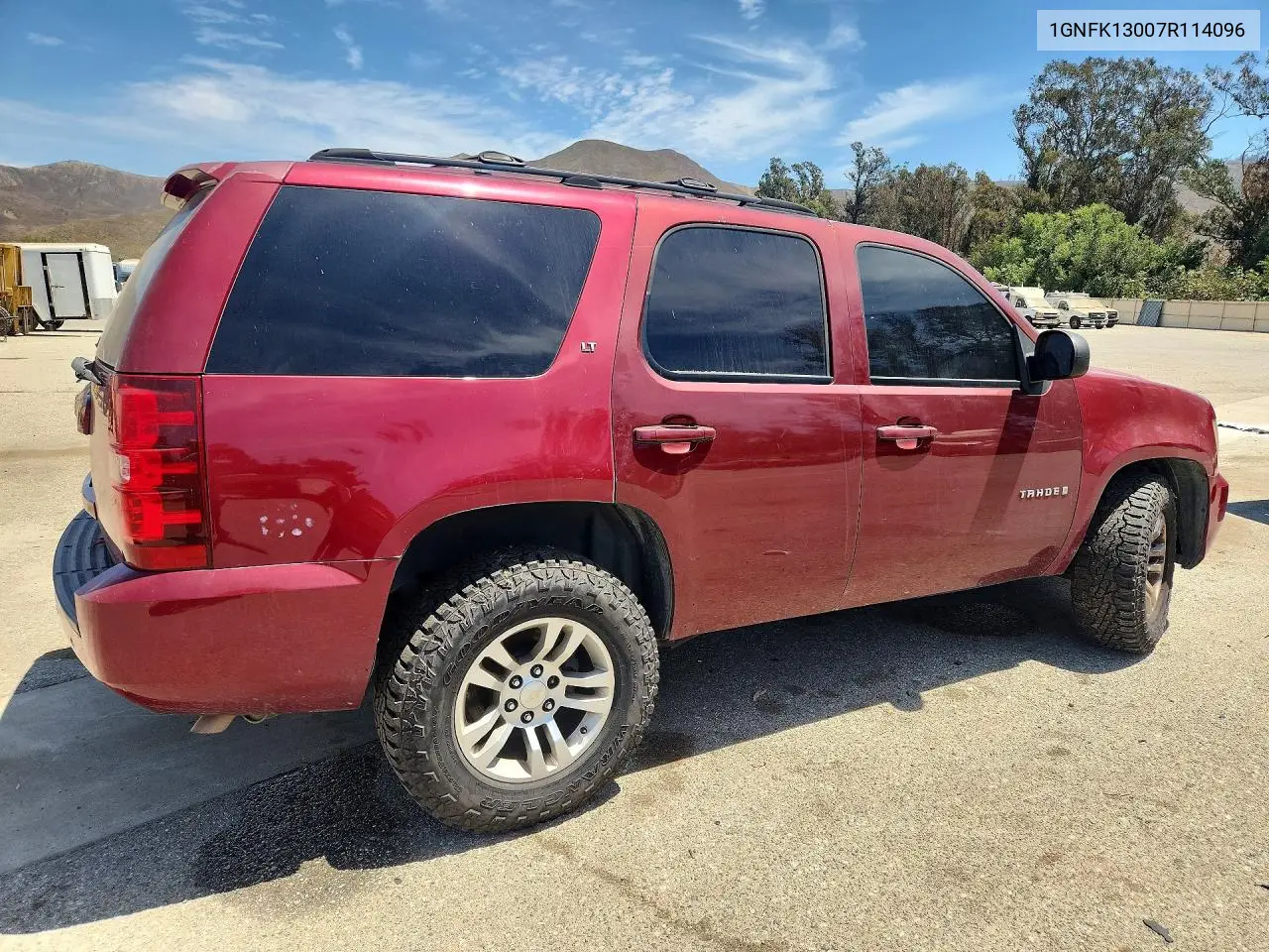 2007 Chev Tahoe VIN: 1GNFK13007R114096 Lot: 61858826