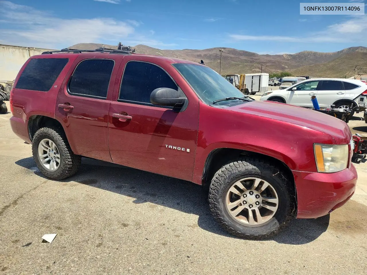 2007 Chev Tahoe VIN: 1GNFK13007R114096 Lot: 61858826