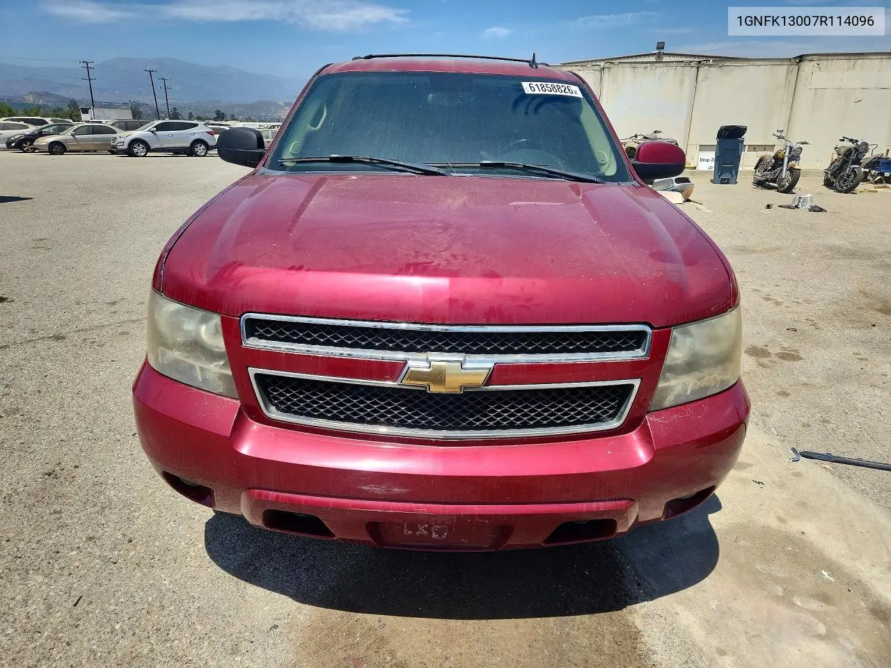 2007 Chev Tahoe VIN: 1GNFK13007R114096 Lot: 61858826