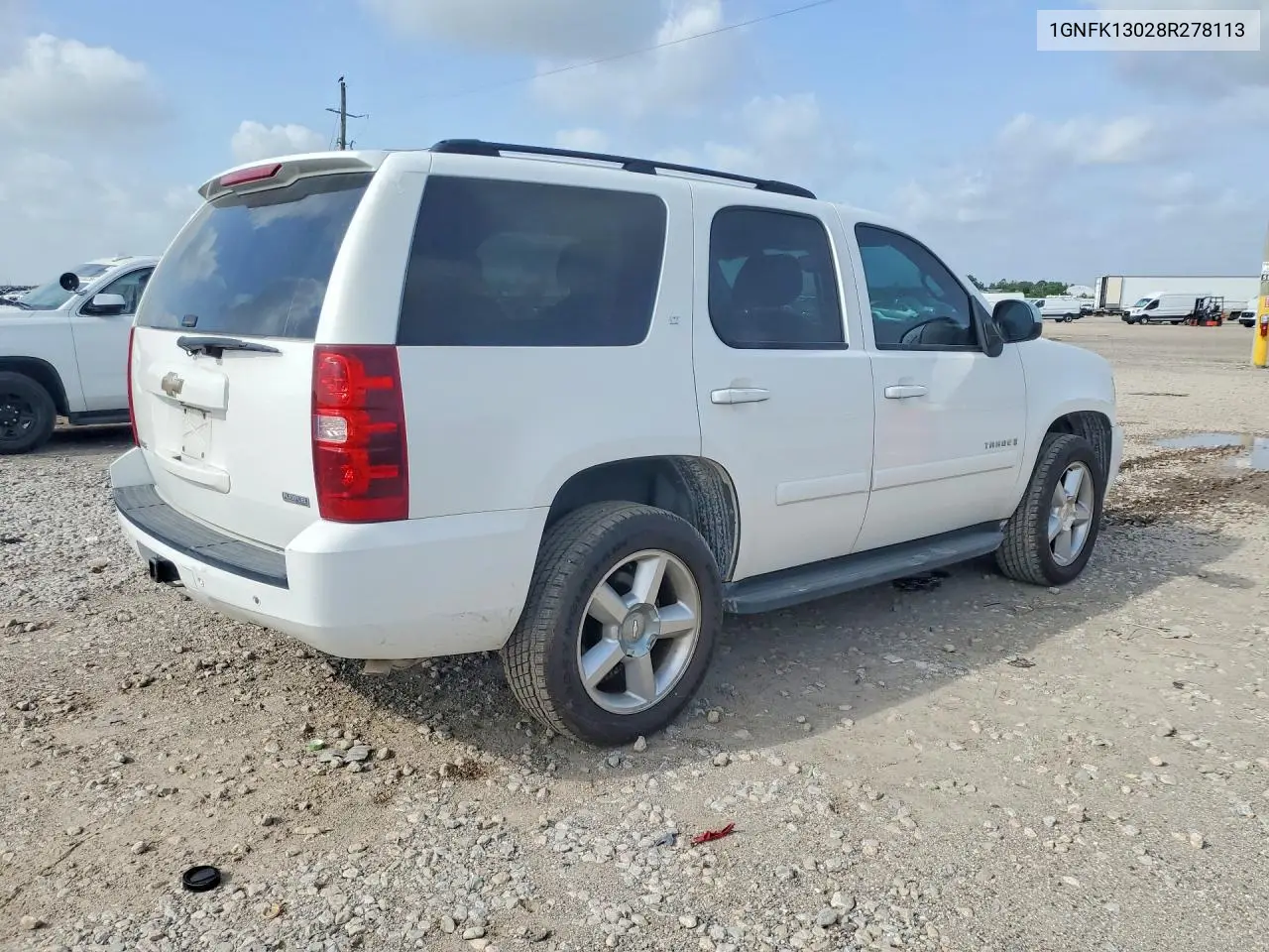 2008 Chevrolet Tahoe K1500 VIN: 1GNFK13028R278113 Lot: 58266846