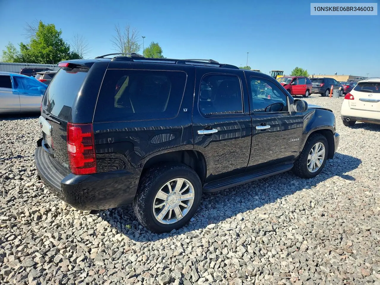 2011 Chevrolet Tahoe K1500 Lt VIN: 1GNSKBE06BR346003 Lot: 60825916