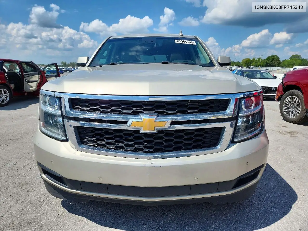 2015 Chevrolet Tahoe K1500 Lt VIN: 1GNSKBKC3FR745343 Lot: 61564136