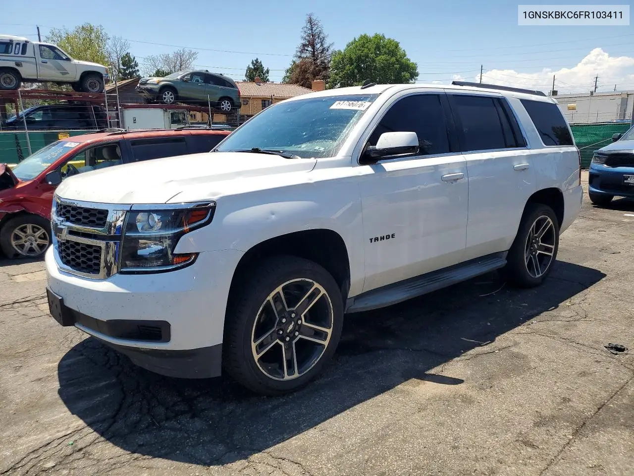 2015 Chevrolet Tahoe K1500 Lt VIN: 1GNSKBKC6FR103411 Lot: 61756026