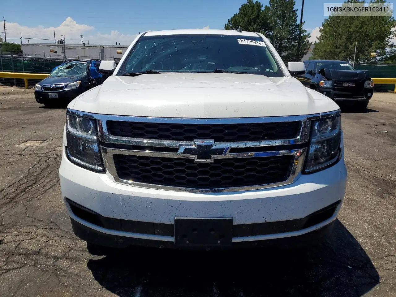 2015 Chevrolet Tahoe K1500 Lt VIN: 1GNSKBKC6FR103411 Lot: 61756026