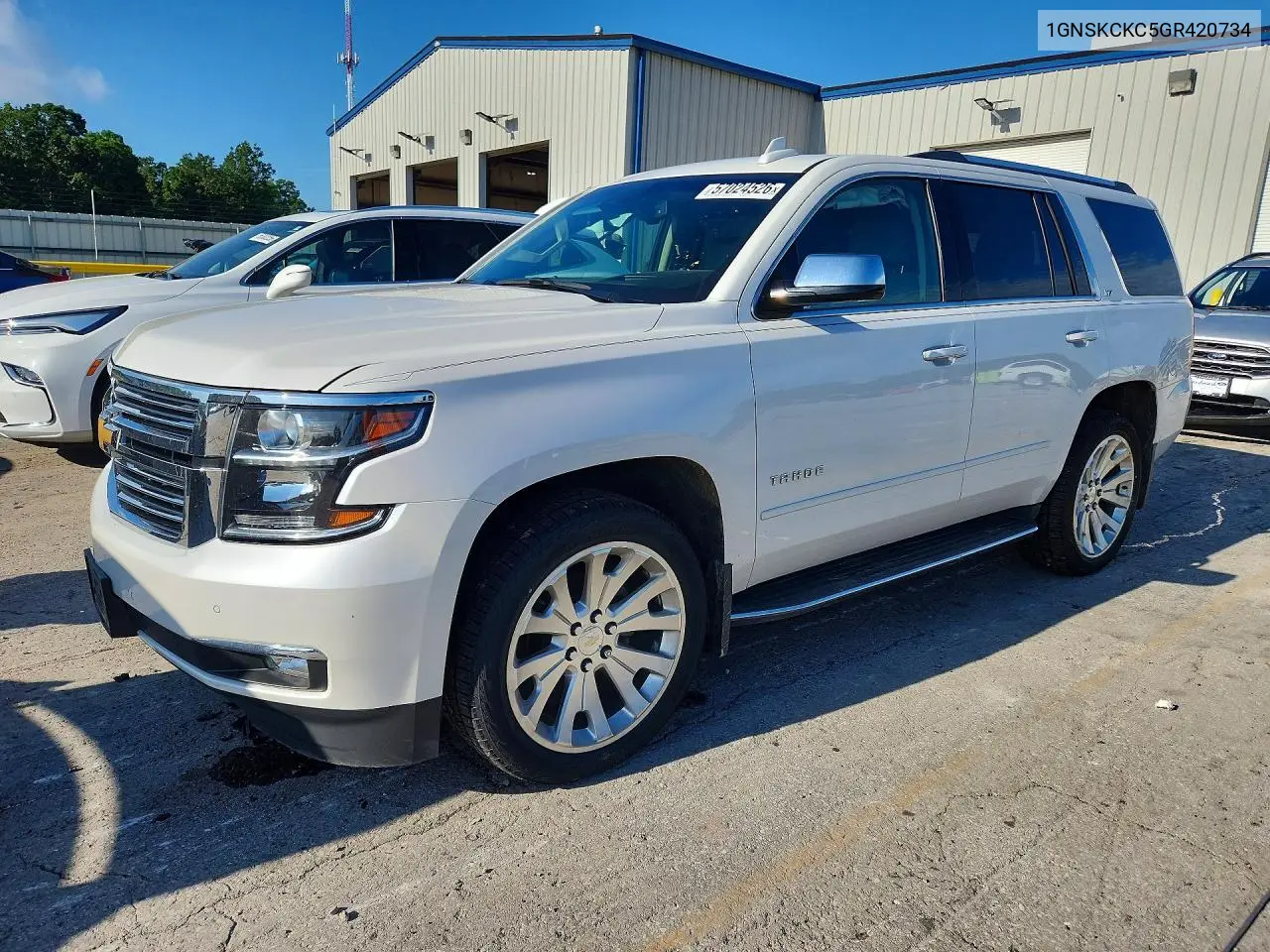 2016 Chevrolet Tahoe K1500 Ltz VIN: 1GNSKCKC5GR420734 Lot: 57024526