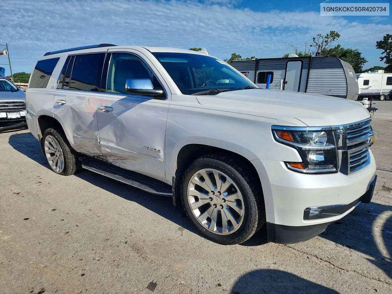 2016 Chevrolet Tahoe K1500 Ltz VIN: 1GNSKCKC5GR420734 Lot: 57024526