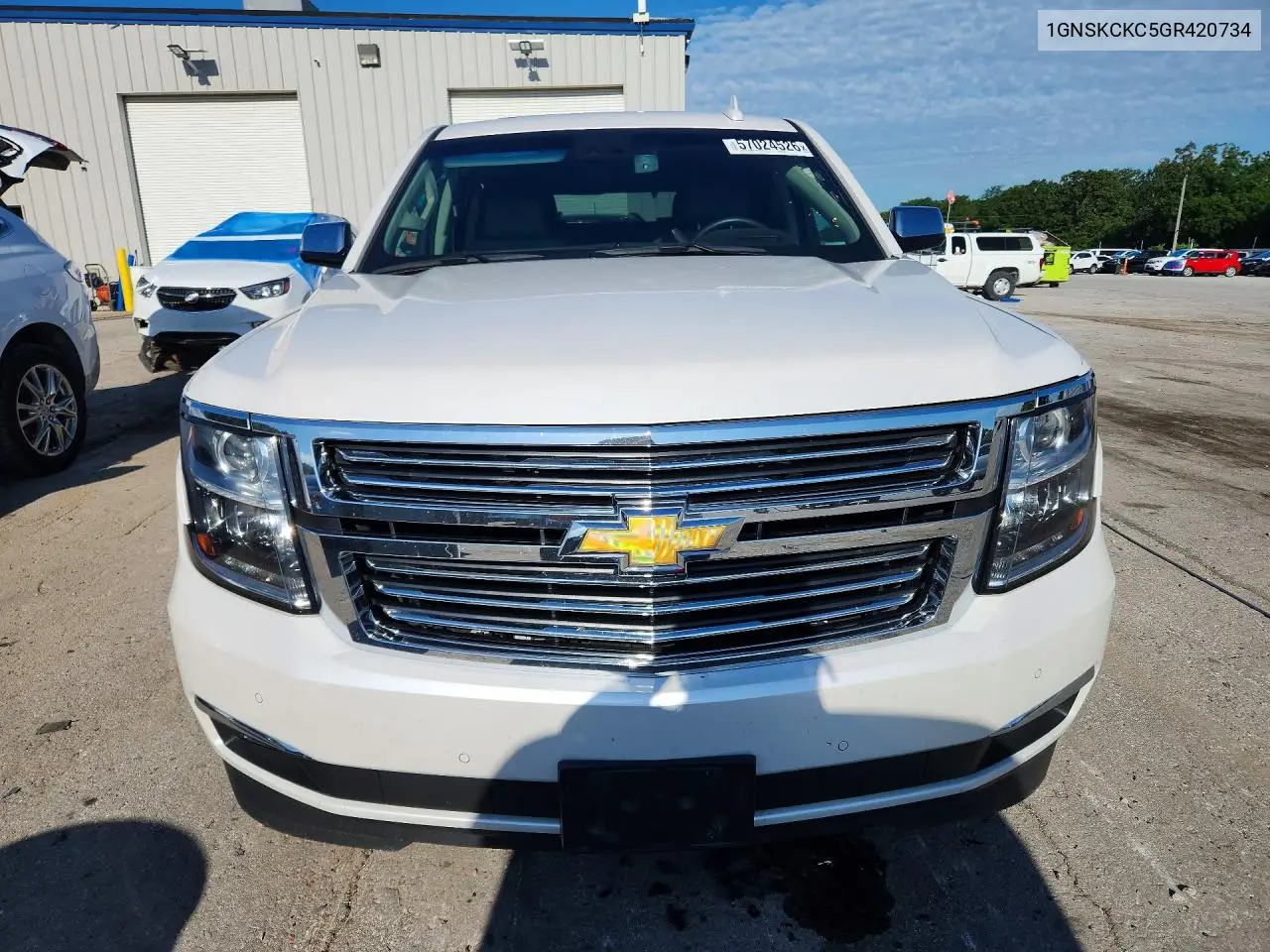 2016 Chevrolet Tahoe K1500 Ltz VIN: 1GNSKCKC5GR420734 Lot: 57024526