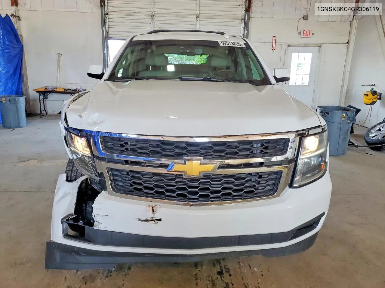 2016 Chevrolet Tahoe K1500 Lt VIN: 1GNSKBKC4GR306119 Lot: 59573536