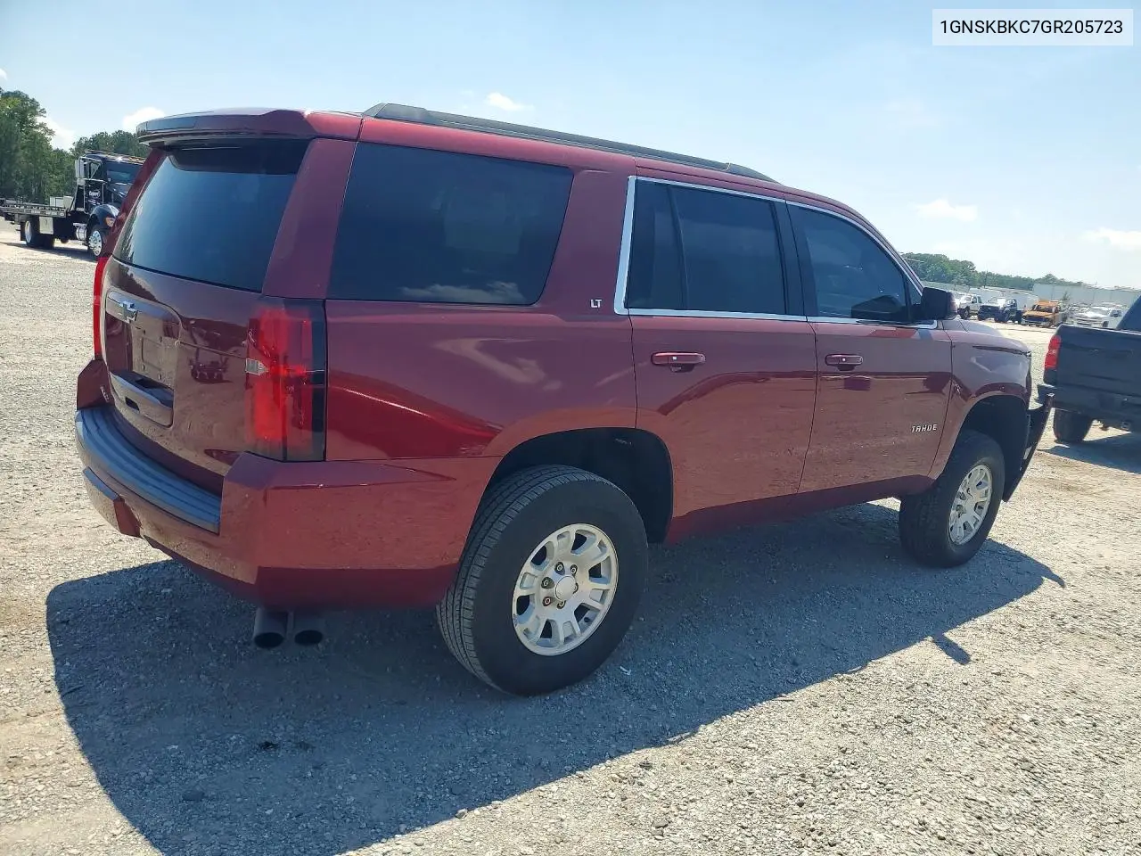 2016 Chevrolet Tahoe K1500 Lt VIN: 1GNSKBKC7GR205723 Lot: 60660166