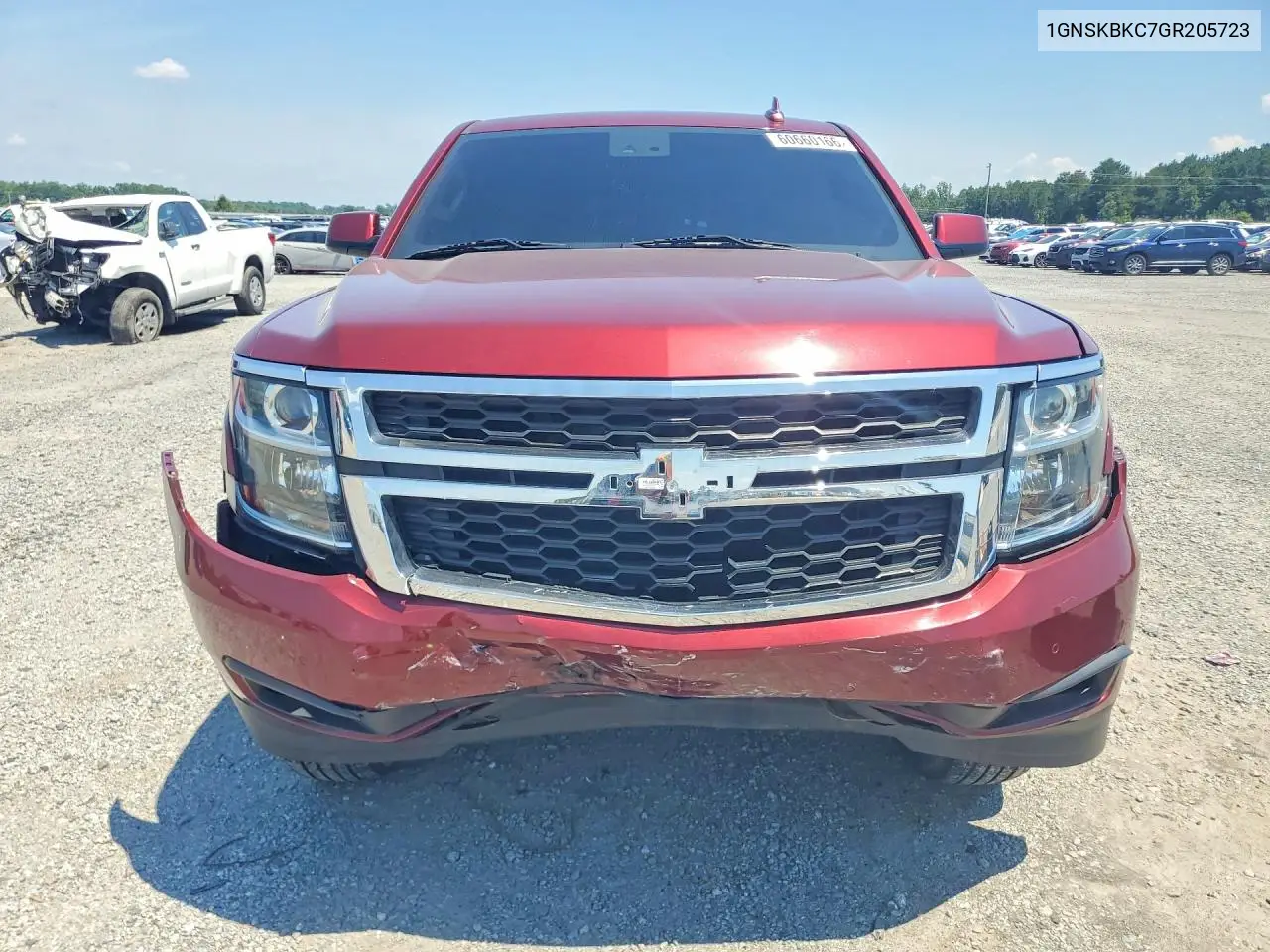 2016 Chevrolet Tahoe K1500 Lt VIN: 1GNSKBKC7GR205723 Lot: 60660166