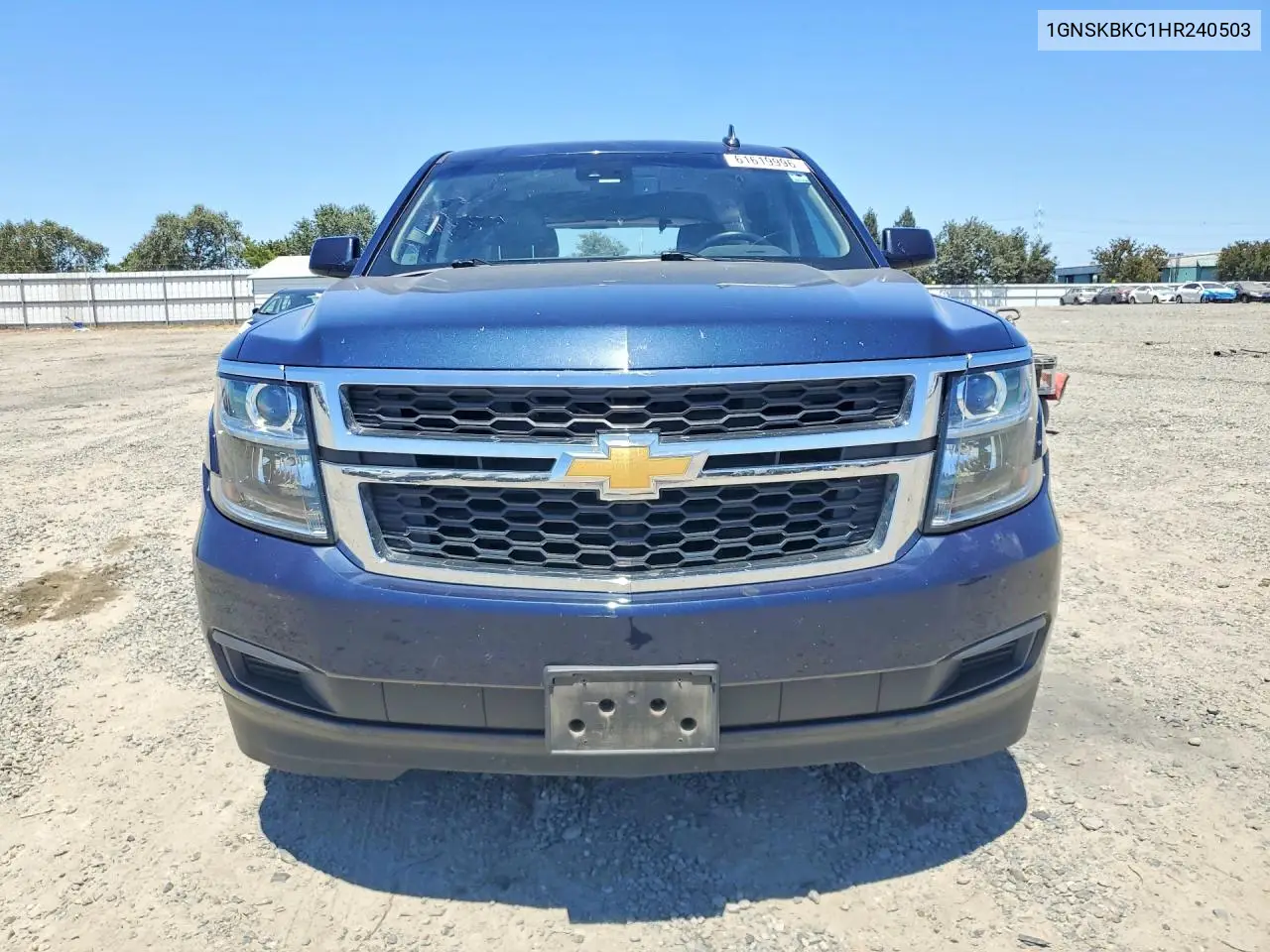 2017 Chevrolet Tahoe K1500 Lt VIN: 1GNSKBKC1HR240503 Lot: 61619996