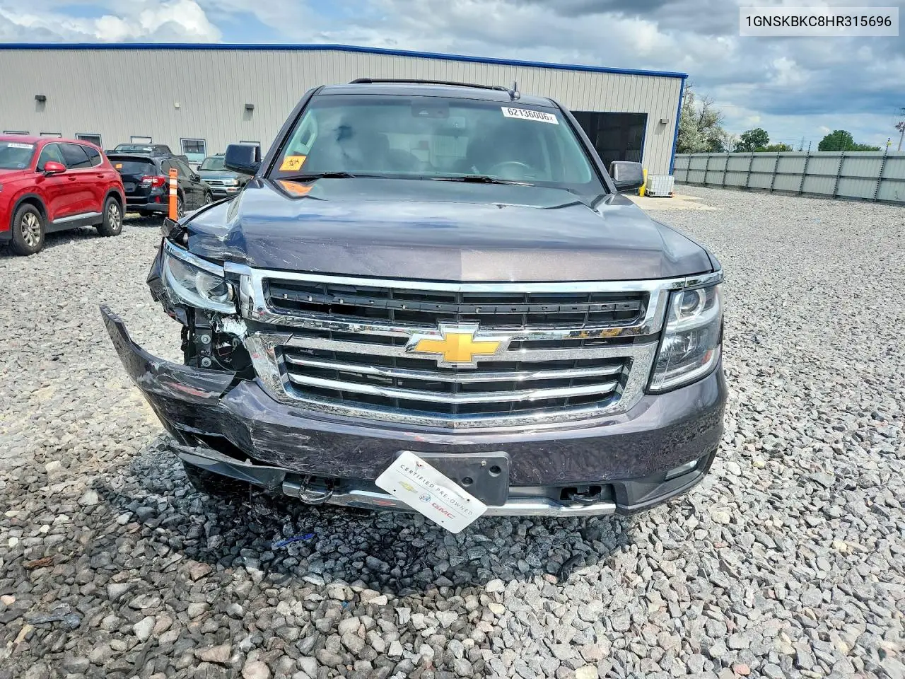 2017 Chevrolet Tahoe K1500 Lt VIN: 1GNSKBKC8HR315696 Lot: 62136006