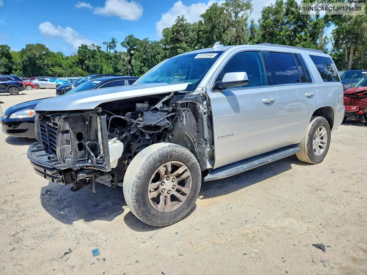 2018 Chevrolet Tahoe C1500 Ls VIN: 1GNSCAKC1JR176623 Lot: 61019346