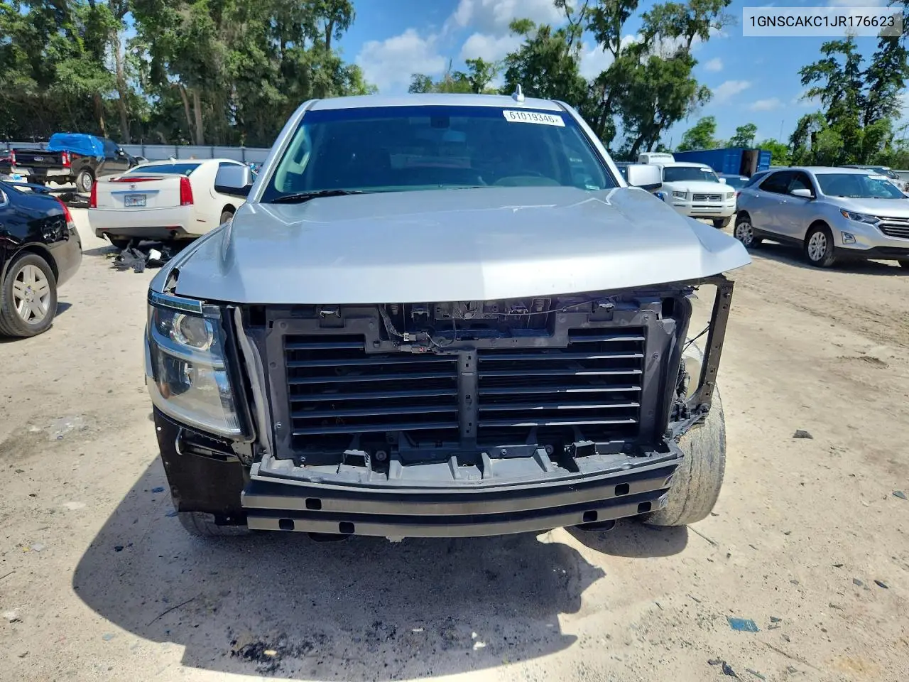 2018 Chevrolet Tahoe C1500 Ls VIN: 1GNSCAKC1JR176623 Lot: 61019346