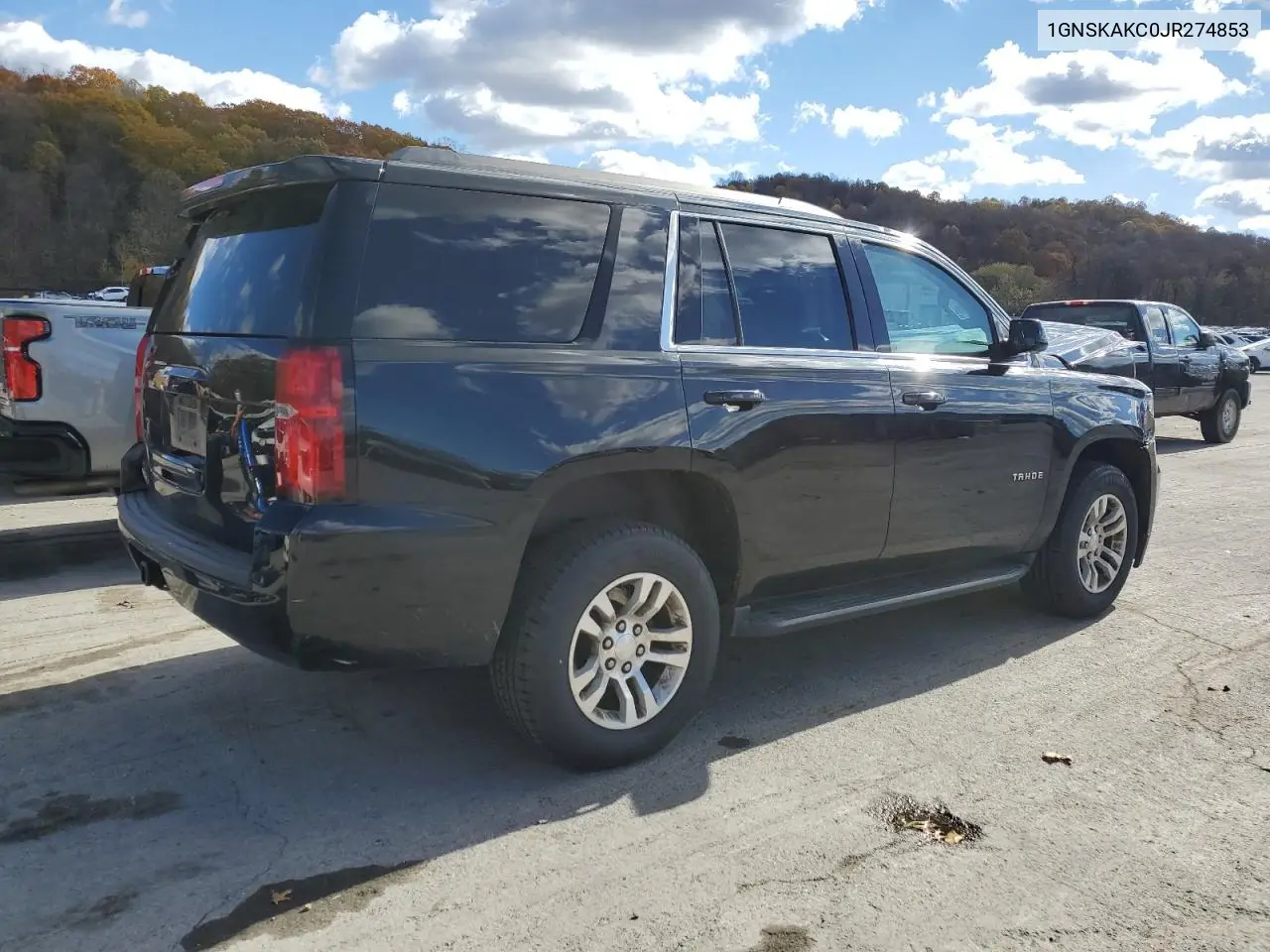 1GNSKAKC0JR274853 2018 Chevrolet Tahoe K1500 Ls