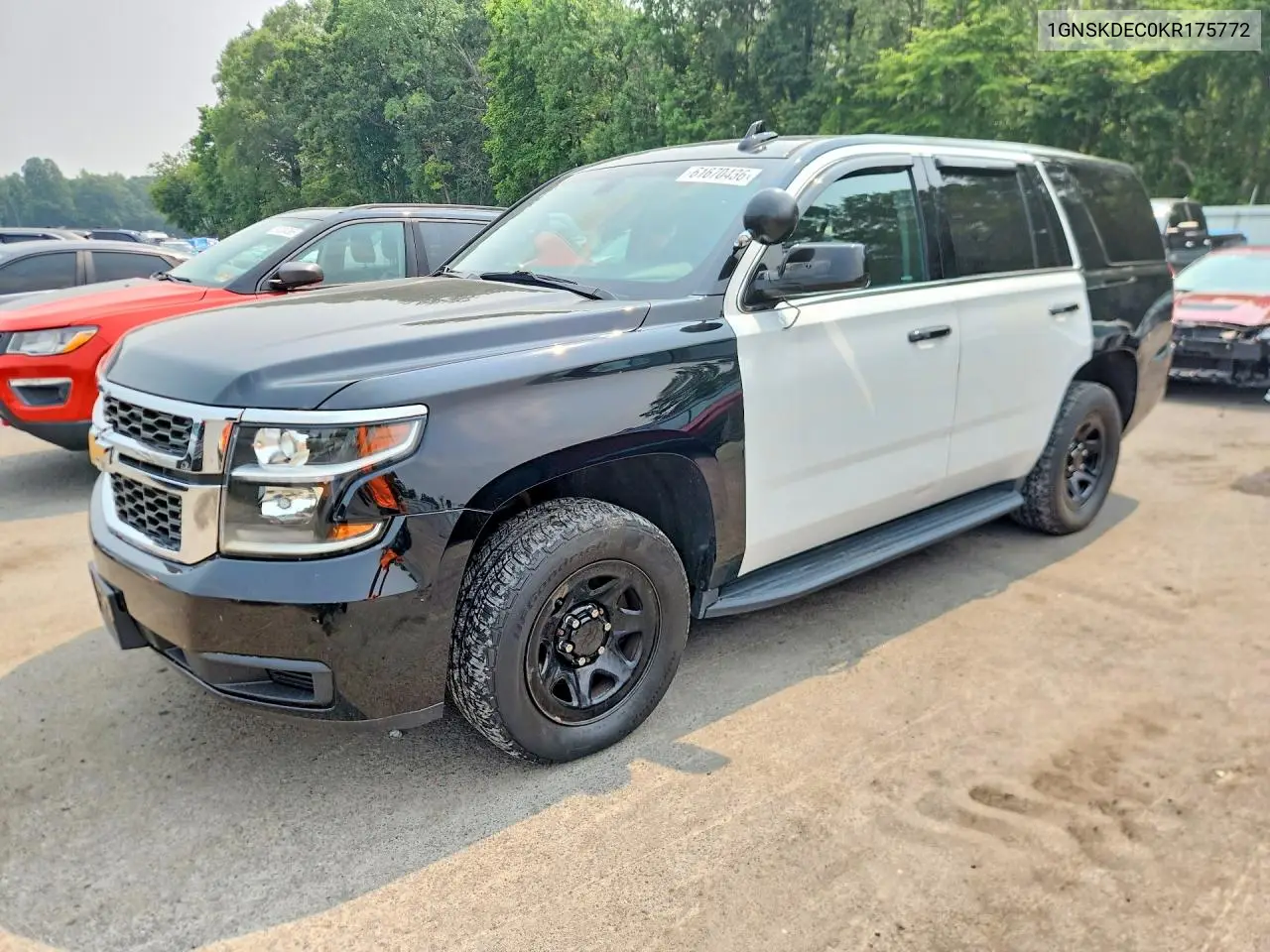 2019 Chevrolet Tahoe Police VIN: 1GNSKDEC0KR175772 Lot: 61670436