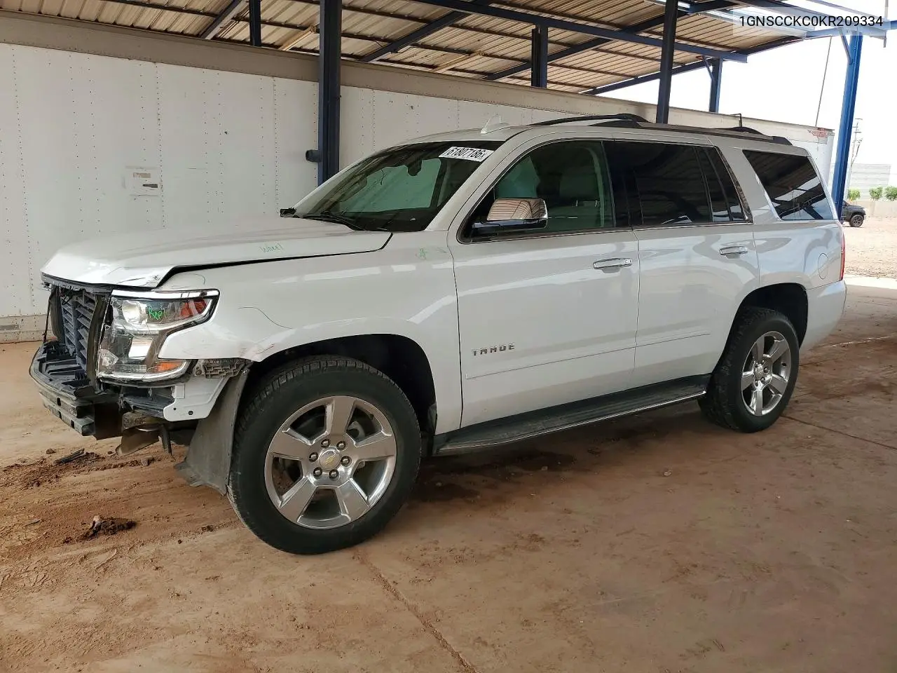 2019 Chevrolet Tahoe C1500 Premier VIN: 1GNSCCKC0KR209334 Lot: 61807186