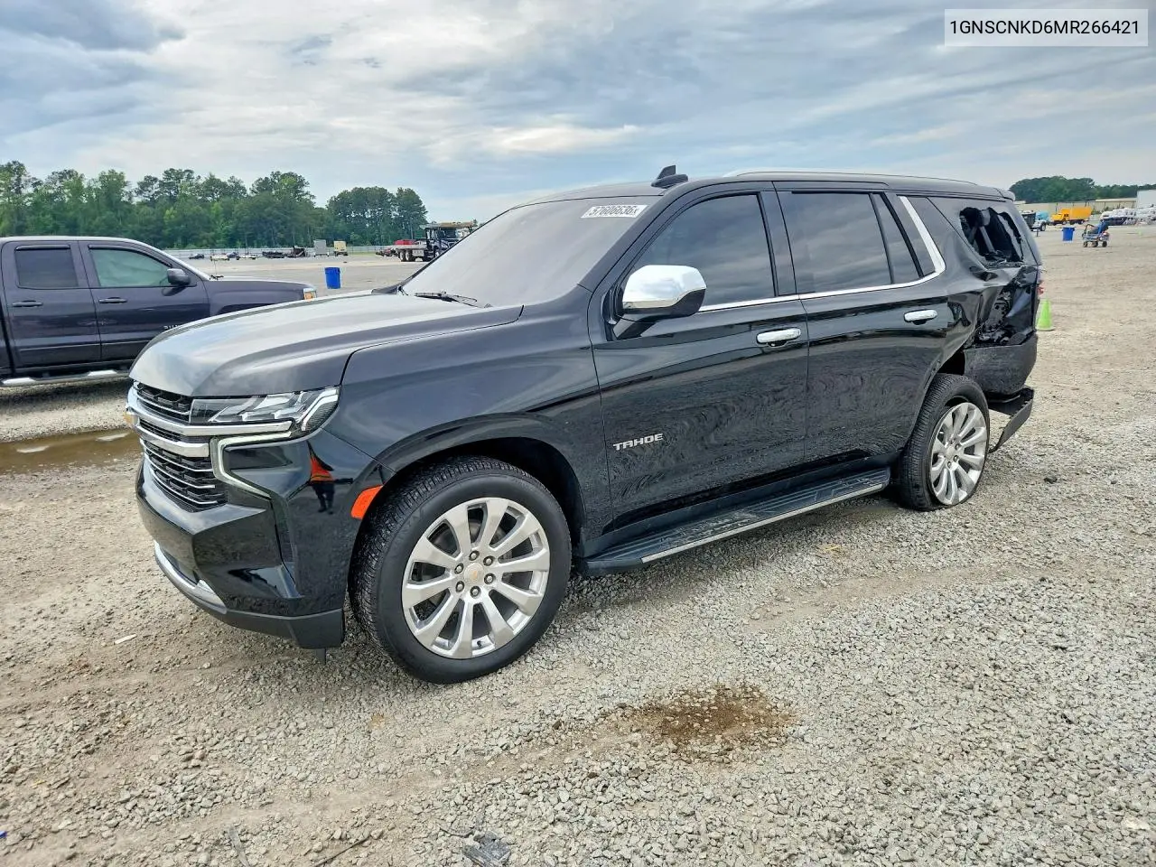 2021 Chevrolet Tahoe C1500 Lt VIN: 1GNSCNKD6MR266421 Lot: 57606636