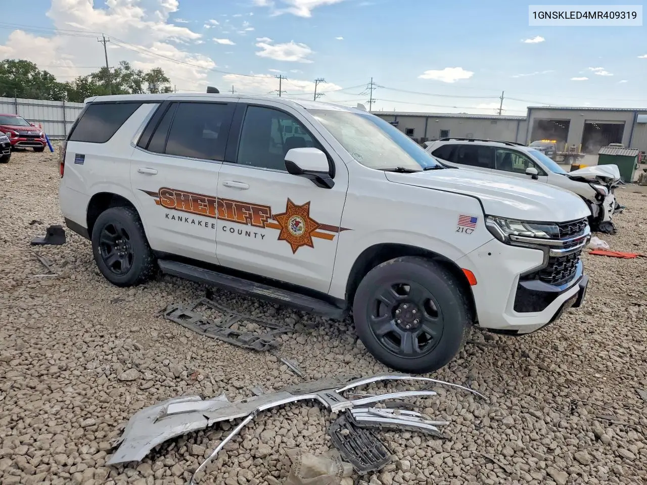 2021 Chevrolet Tahoe K1500 VIN: 1GNSKLED4MR409319 Lot: 60719326