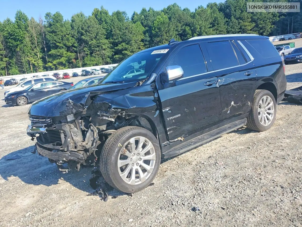 2021 Chevrolet Tahoe K1500 Premier VIN: 1GNSKSKD1MR355881 Lot: 60999276