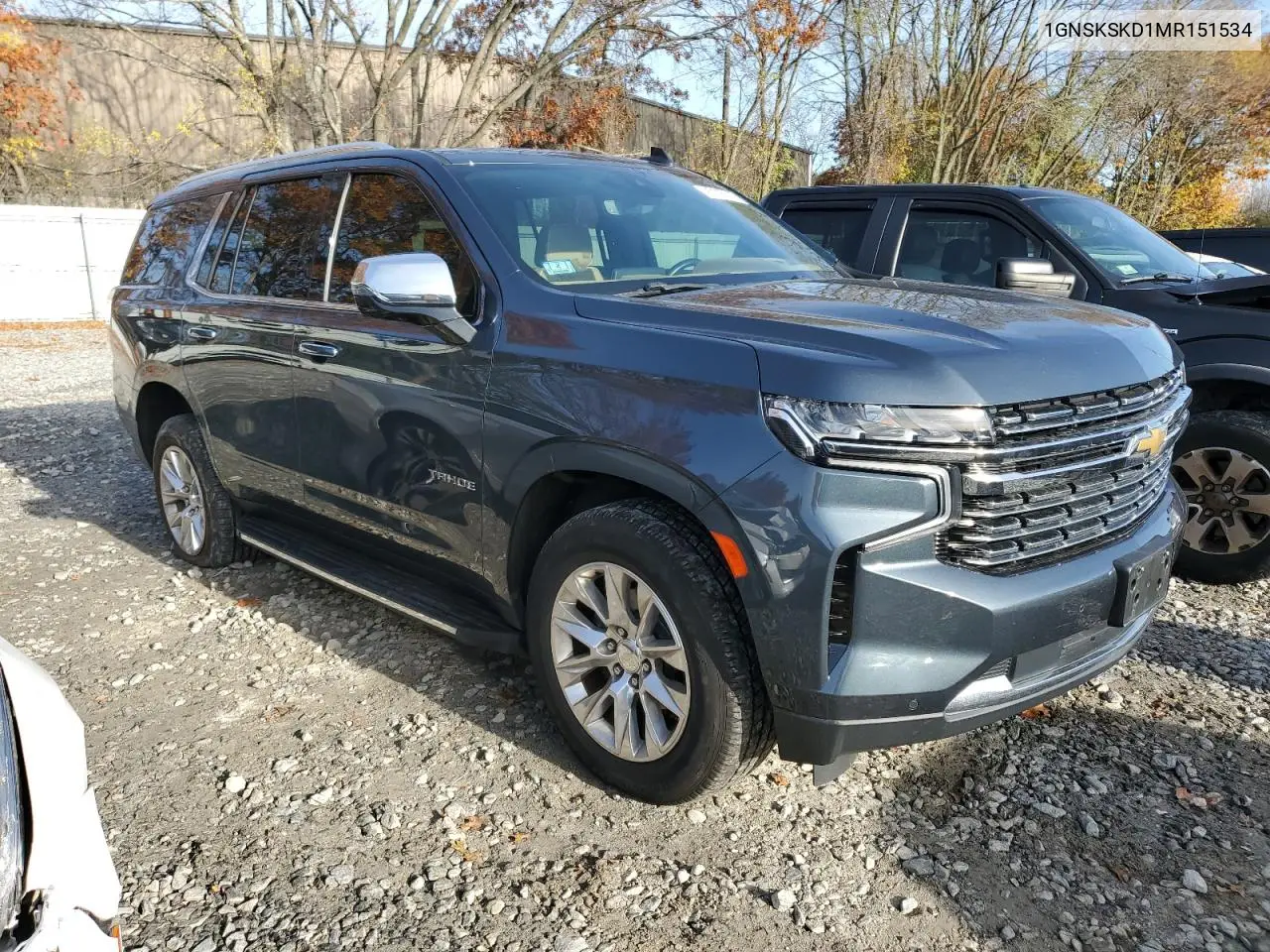 1GNSKSKD1MR151534 2021 Chevrolet Tahoe K1500 Premier
