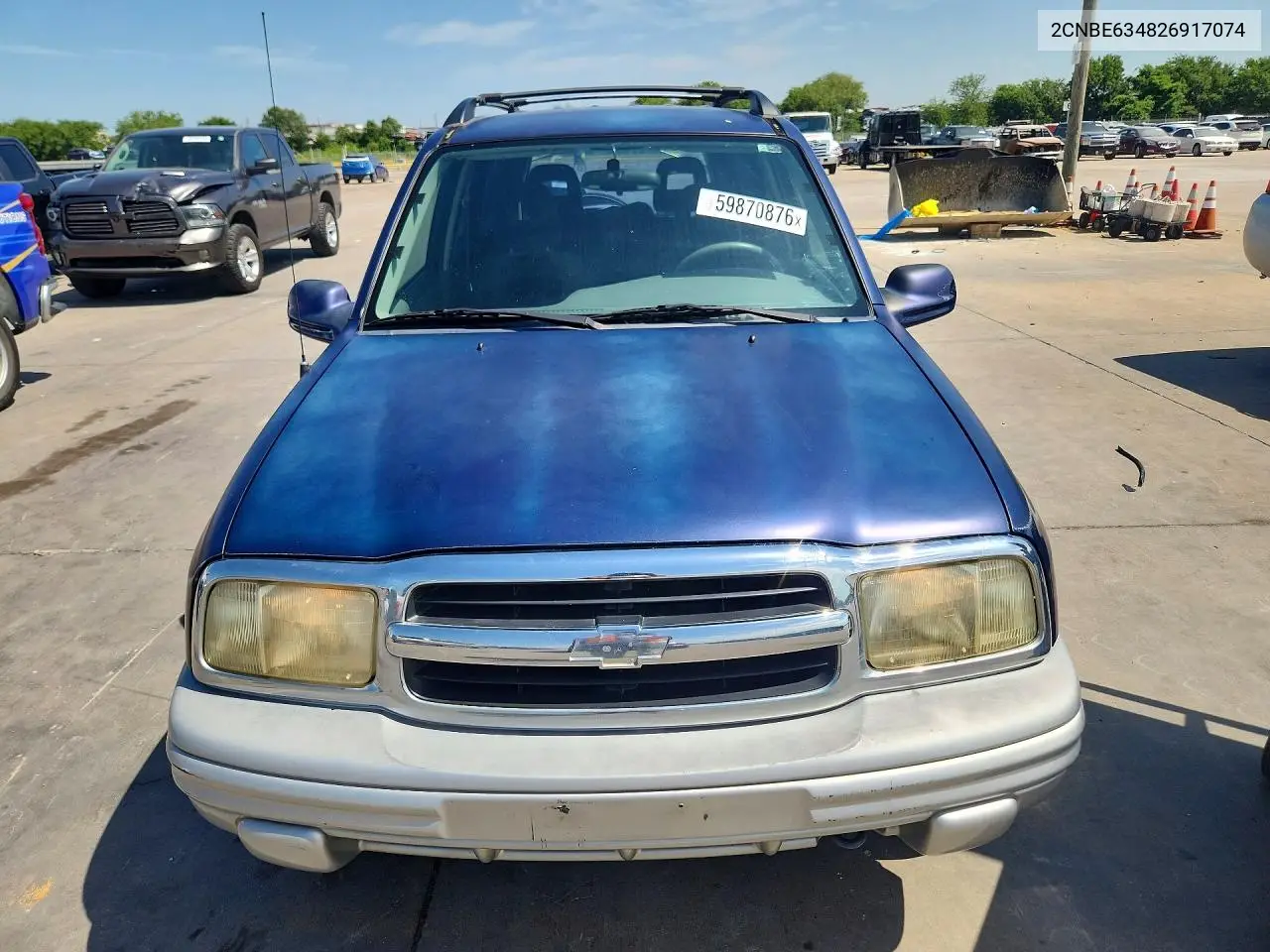 2002 Chevrolet Tracker Lt VIN: 2CNBE634826917074 Lot: 59870876