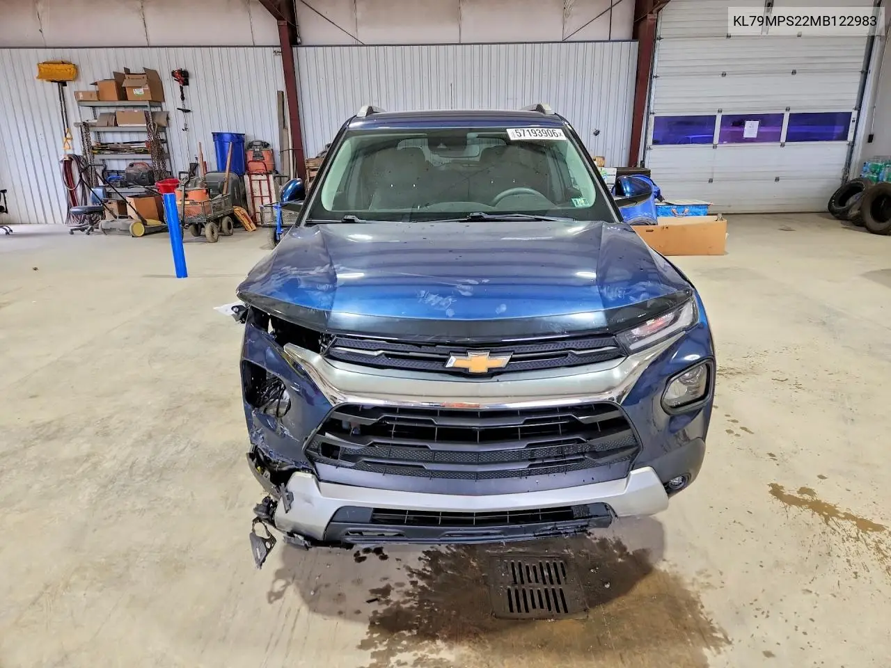 2021 Chevrolet Trailblazer Lt VIN: KL79MPS22MB122983 Lot: 57193906