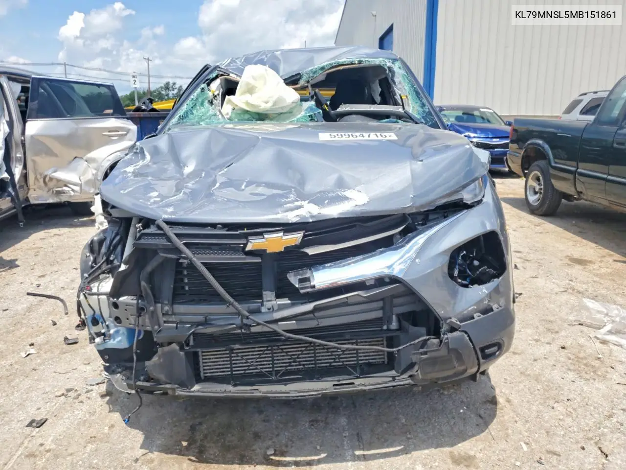 2021 Chevrolet Trailblazer Ls VIN: KL79MNSL5MB151861 Lot: 59964716