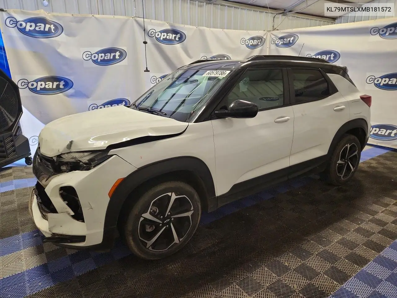 2021 Chevrolet Trailblazer Rs VIN: KL79MTSLXMB181572 Lot: 60579786
