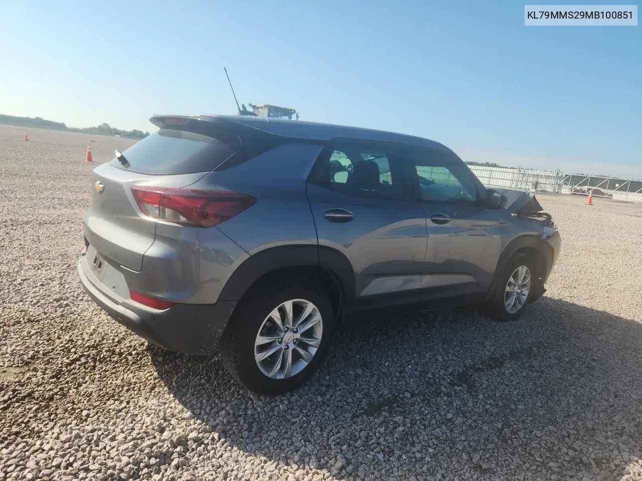 2021 Chevrolet Trailblazer Ls VIN: KL79MMS29MB100851 Lot: 61180516