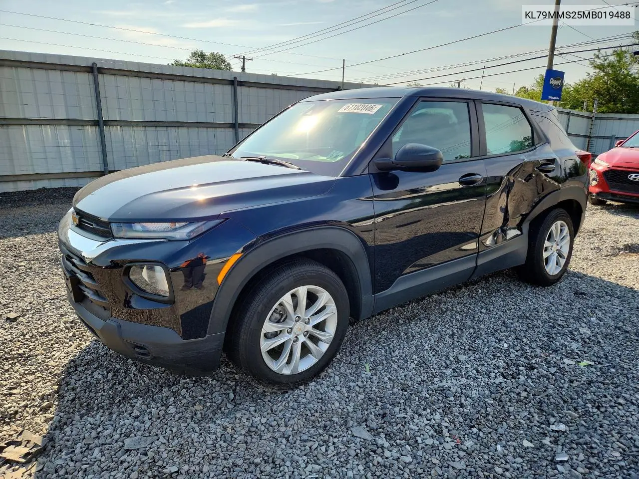 2021 Chevrolet Trailblazer Ls VIN: KL79MMS25MB019488 Lot: 61182046