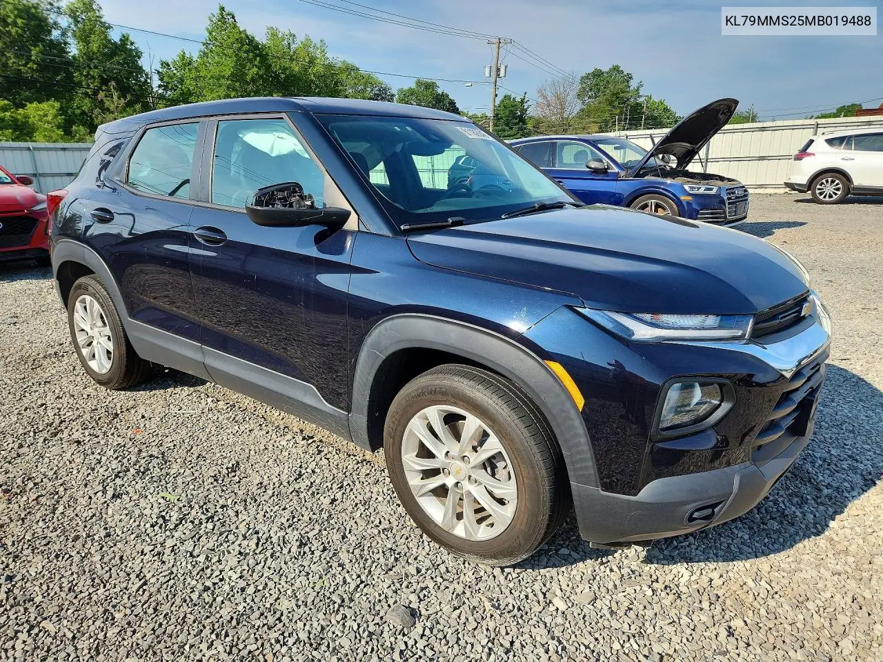 2021 Chevrolet Trailblazer Ls VIN: KL79MMS25MB019488 Lot: 61182046