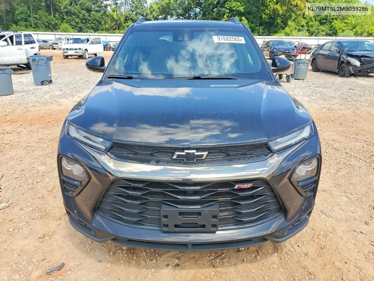 2021 Chevrolet Trailblazer Rs VIN: KL79MTSL2MB059286 Lot: 97682565