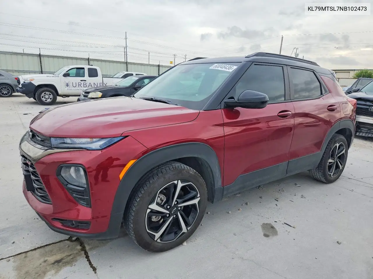 2022 Chevrolet Trailblazer Rs VIN: KL79MTSL7NB102473 Lot: 60048436