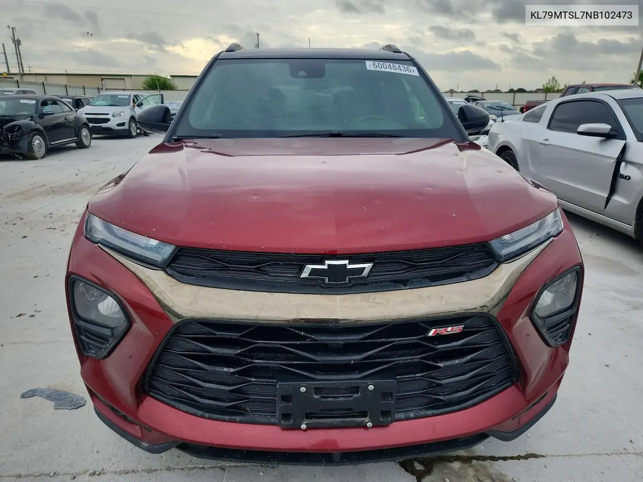 2022 Chevrolet Trailblazer Rs VIN: KL79MTSL7NB102473 Lot: 60048436