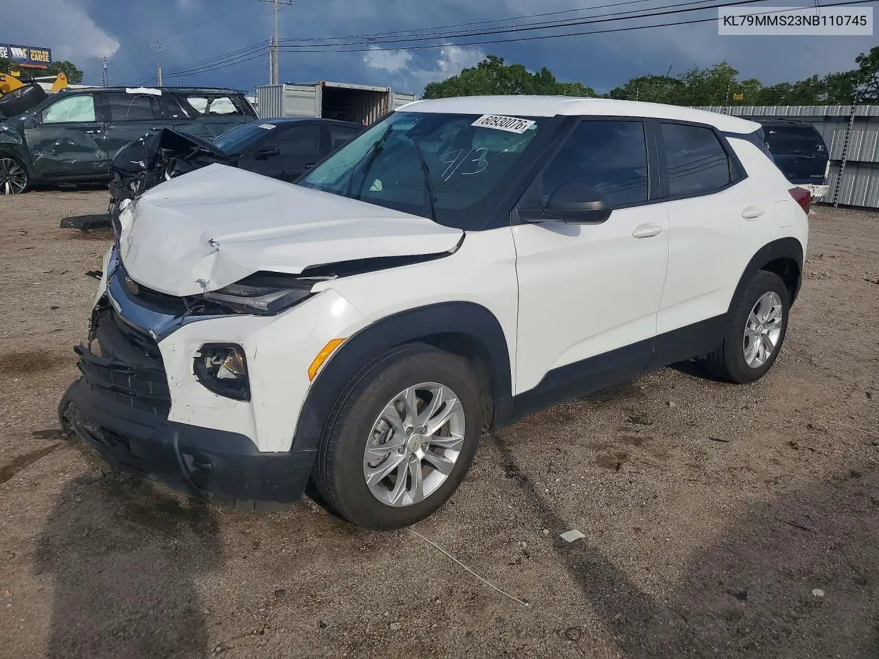 2022 Chevrolet Trailblazer Ls VIN: KL79MMS23NB110745 Lot: 60930076