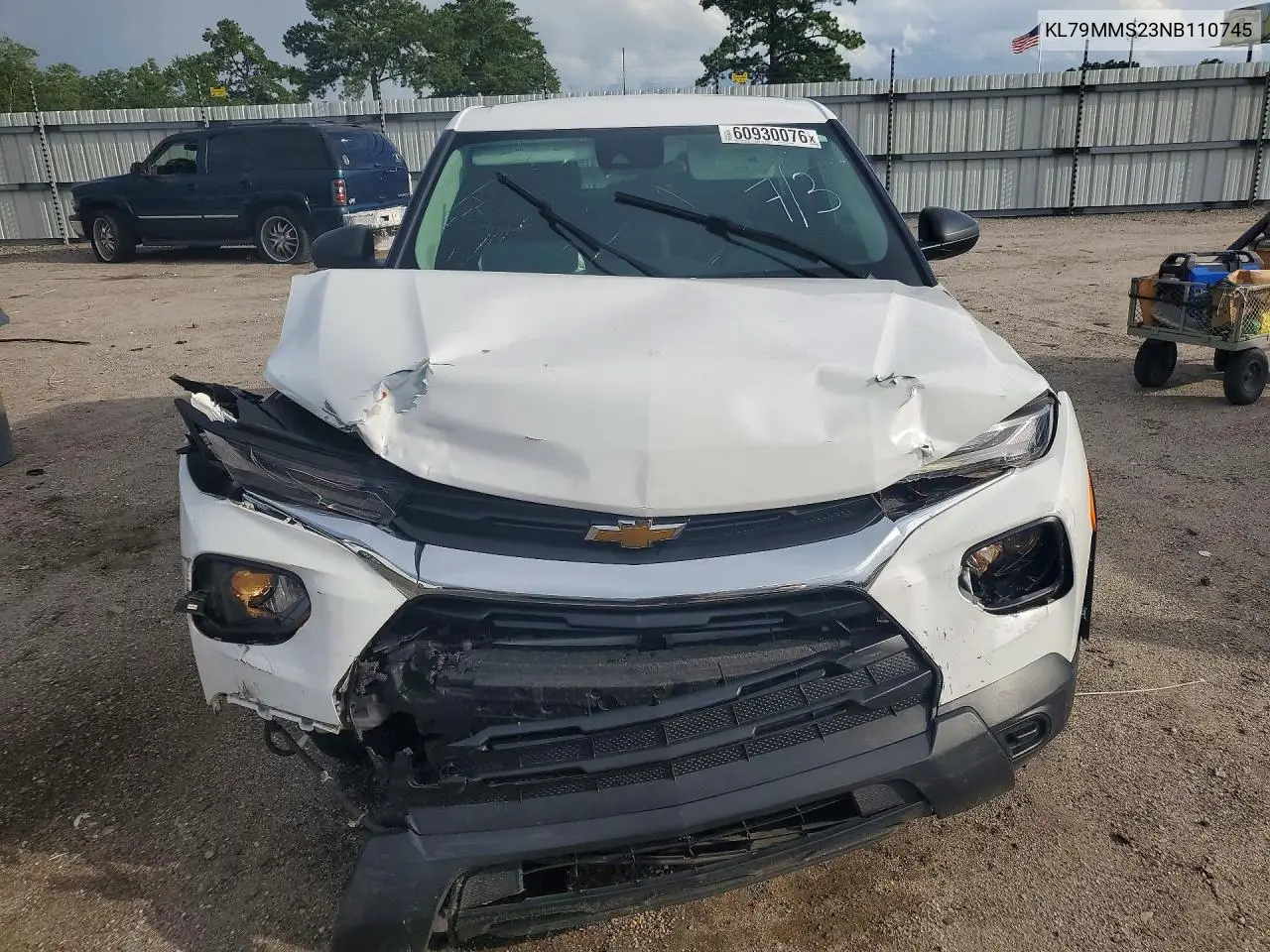 2022 Chevrolet Trailblazer Ls VIN: KL79MMS23NB110745 Lot: 60930076