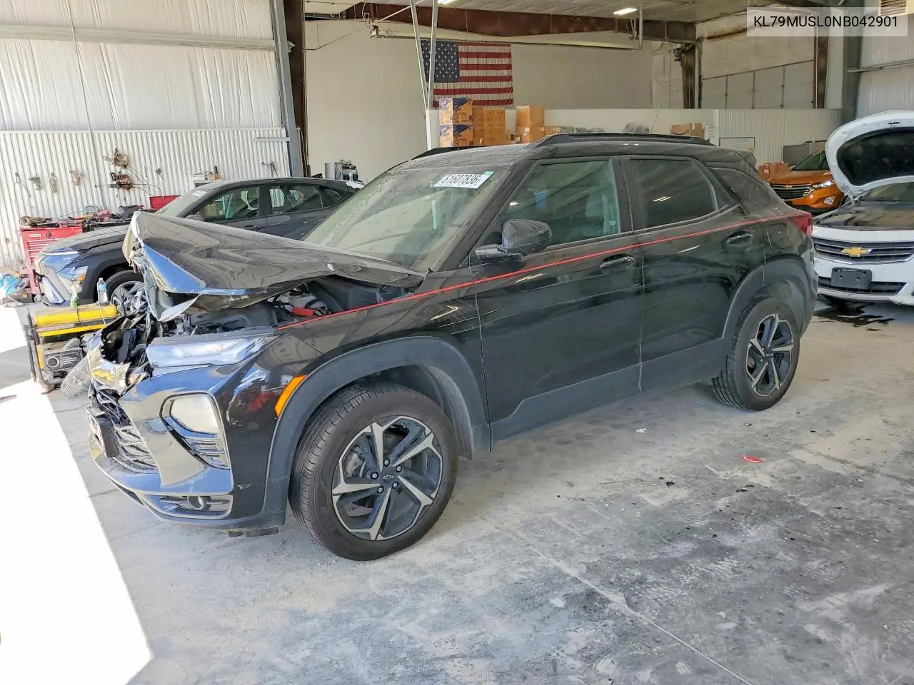 2022 Chevrolet Trailblazer Rs VIN: KL79MUSL0NB042901 Lot: 61607836